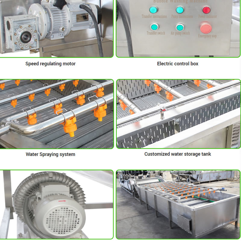 Vegetable Cleaning Machine Fruit Washer Root Vegetable Bubble Washing Machine